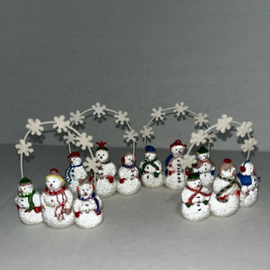 Princess House Set of 4‎ Snowpeople Place Card Holders Style 2259